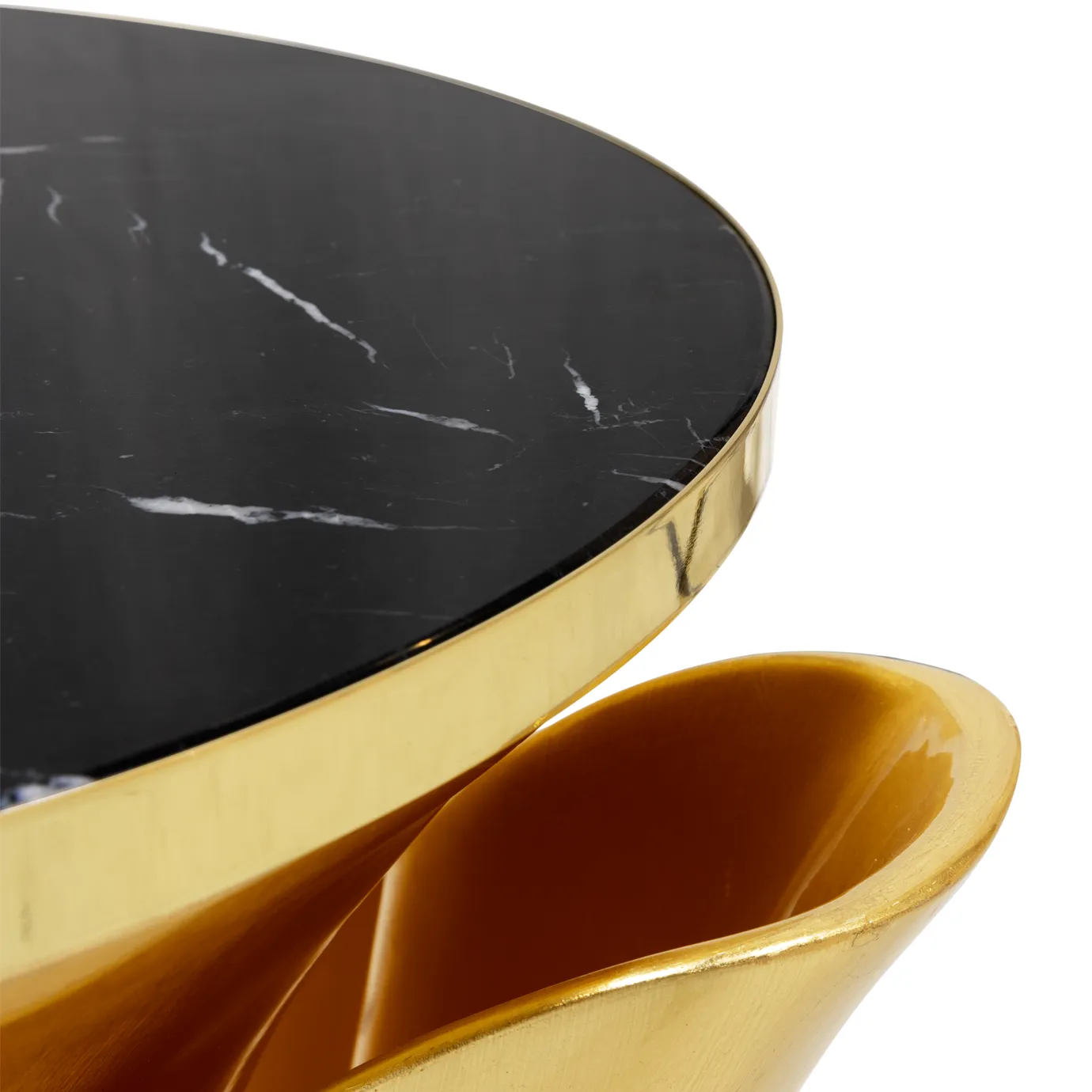 Solstice Gold Leaf Side Table