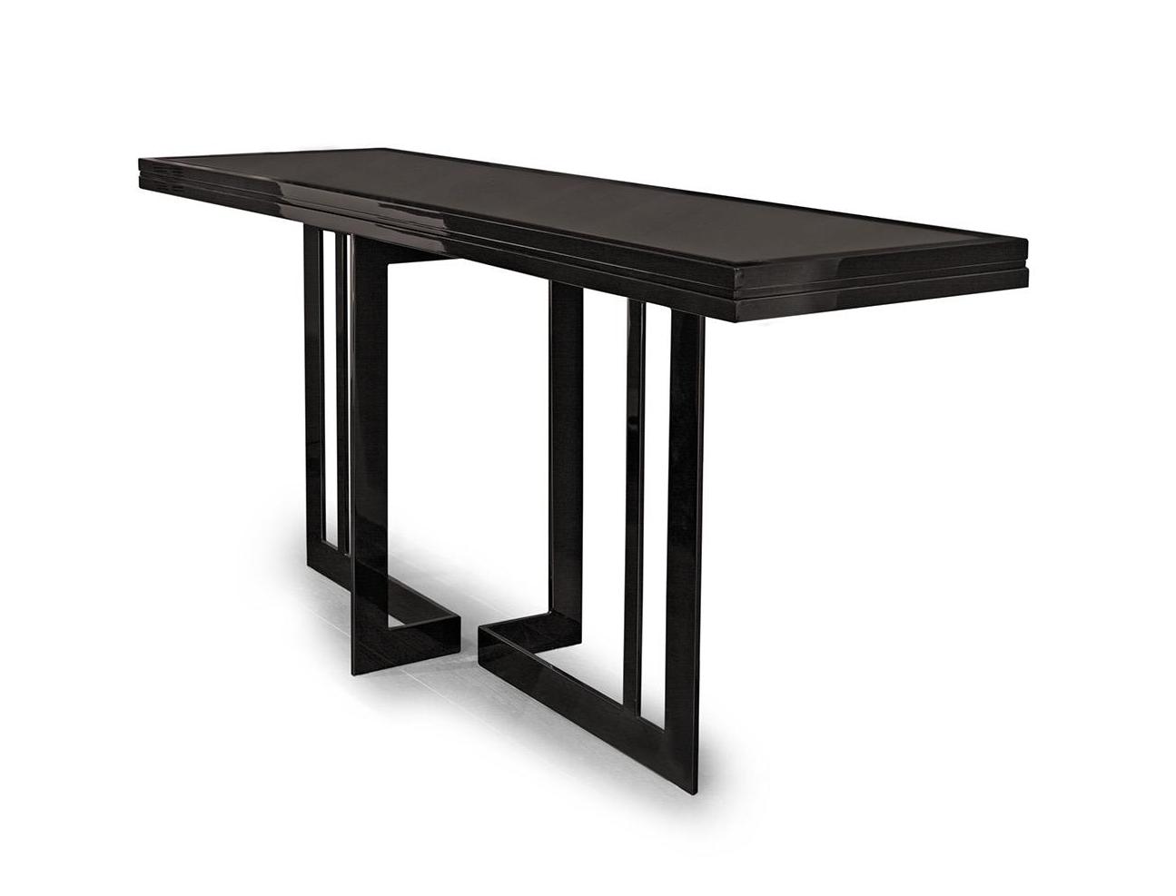 Chestnut Console With Metal Legs