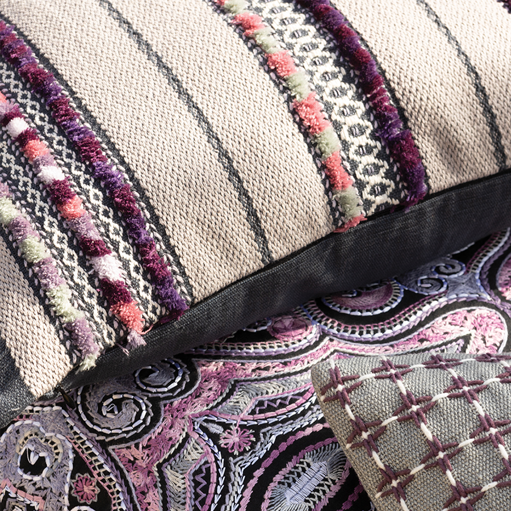 Mangala Aubergine 50 × 50 Cushion