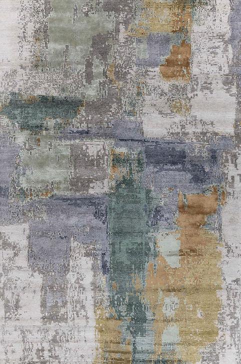 Hand-Knotted Abstract Multi Rug