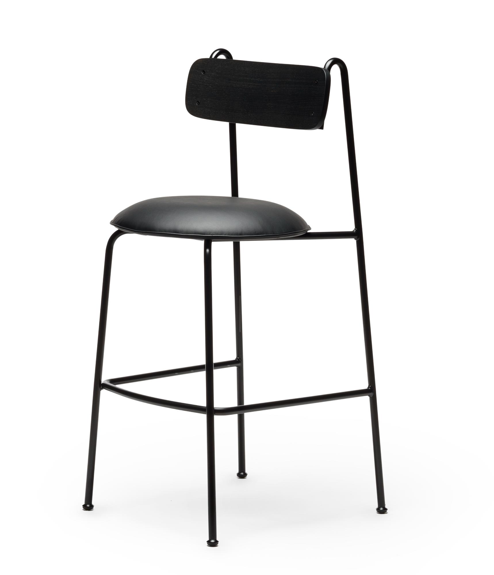 Lena Black Bar Chair