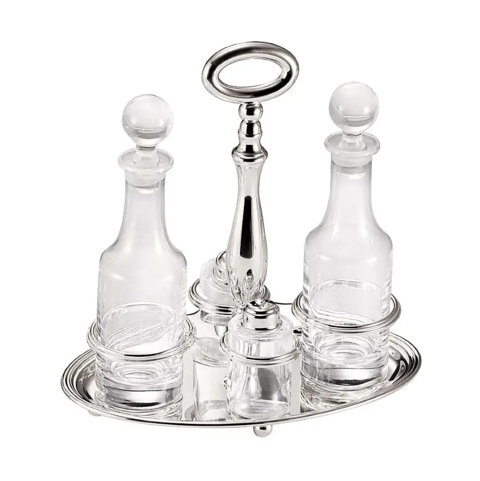 Silver Oval Oil Cruet