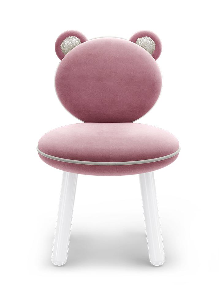 Fluffy Pink Bear Children's Chair
