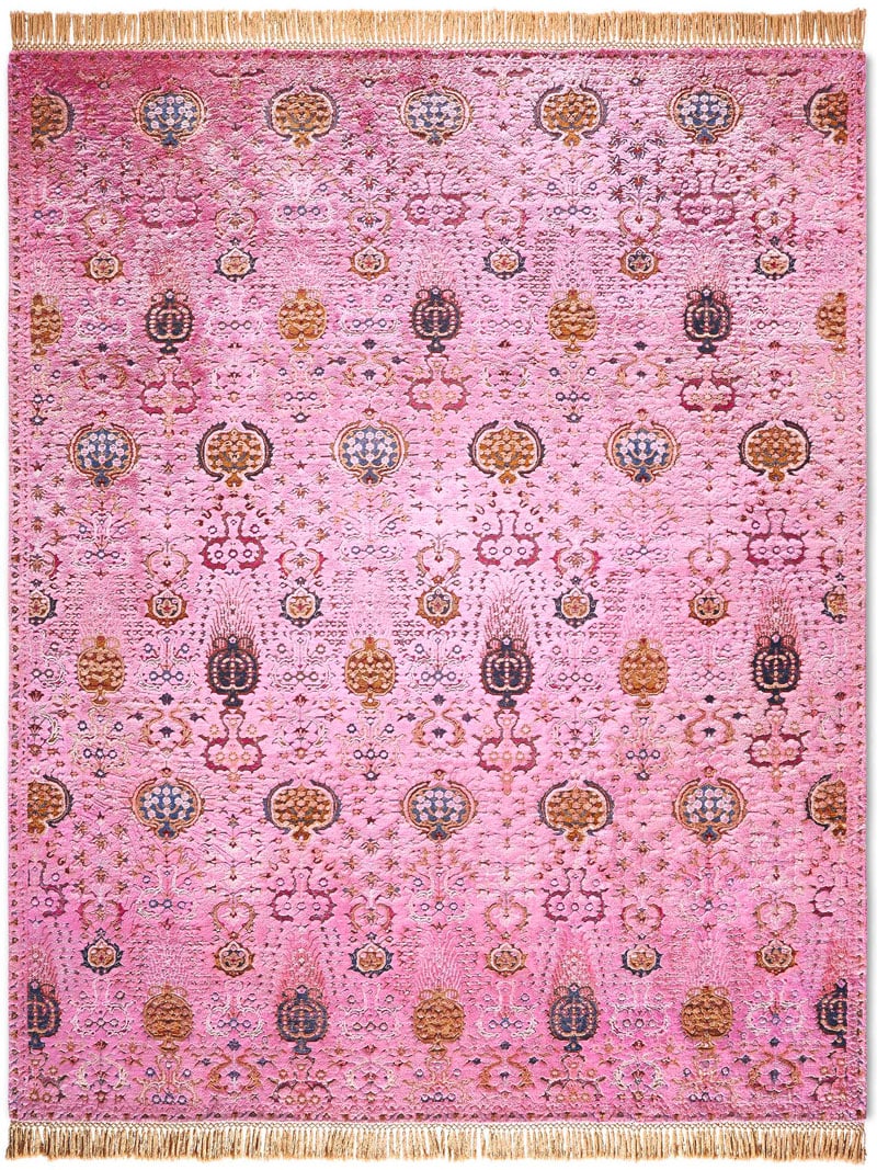 Isfahan Light Pink Handmade Luxury Rug