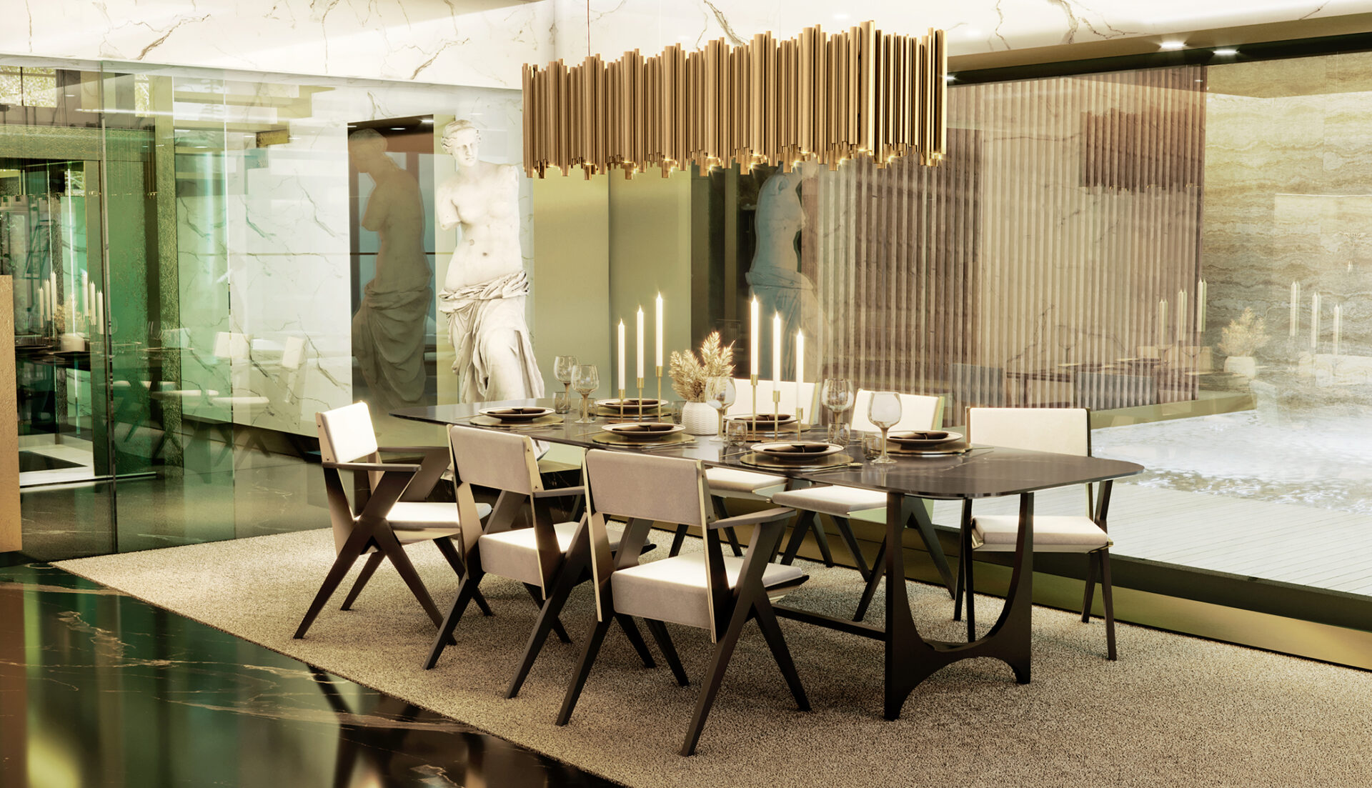 Brubeck Rectangle Suspension Lamp - 3