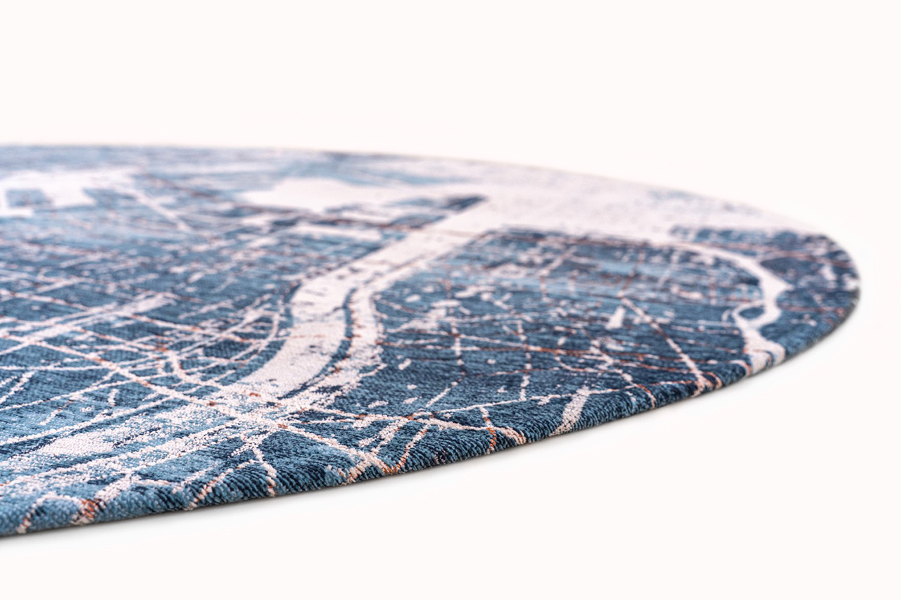 Conductive Blue 9314 Round Rug