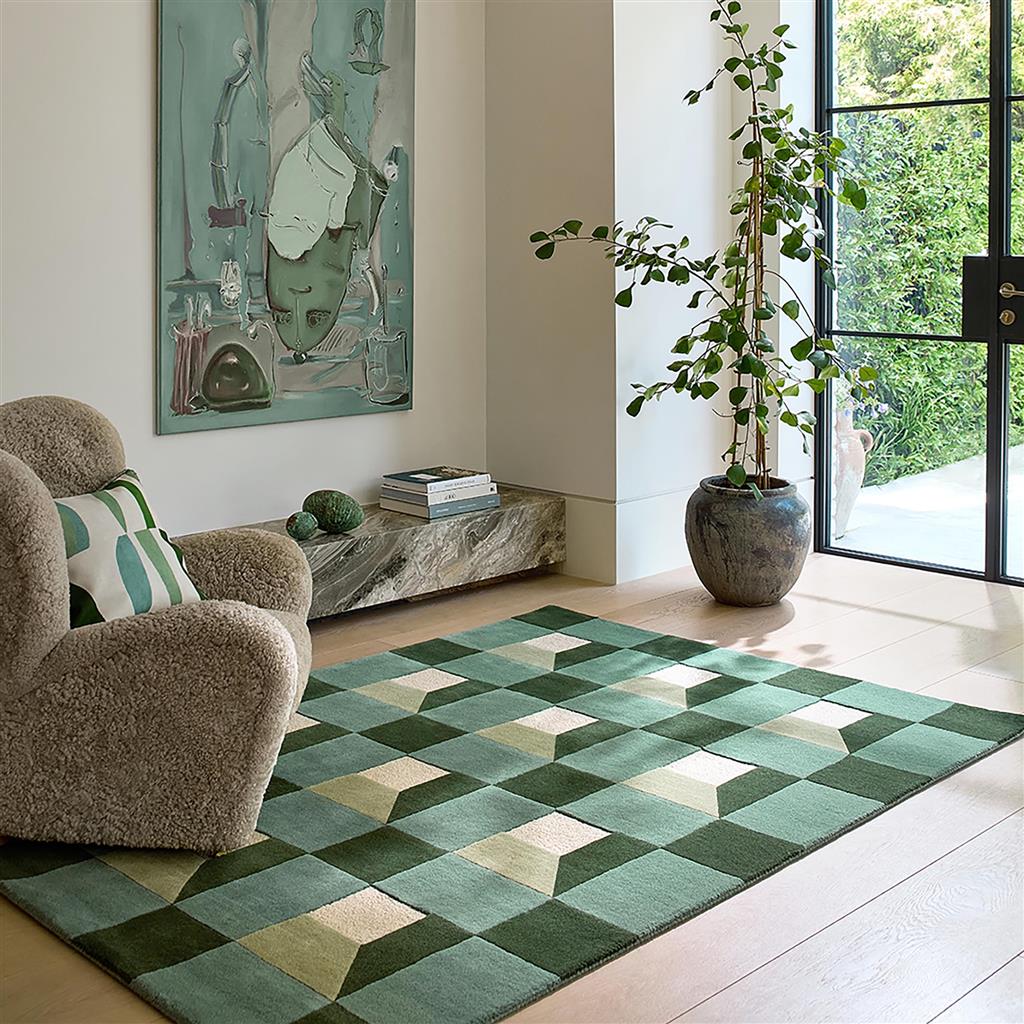 Blocks Fern Rug