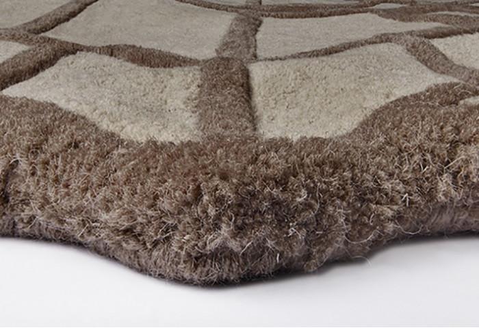 Round Modern White Rug Ø130 cm