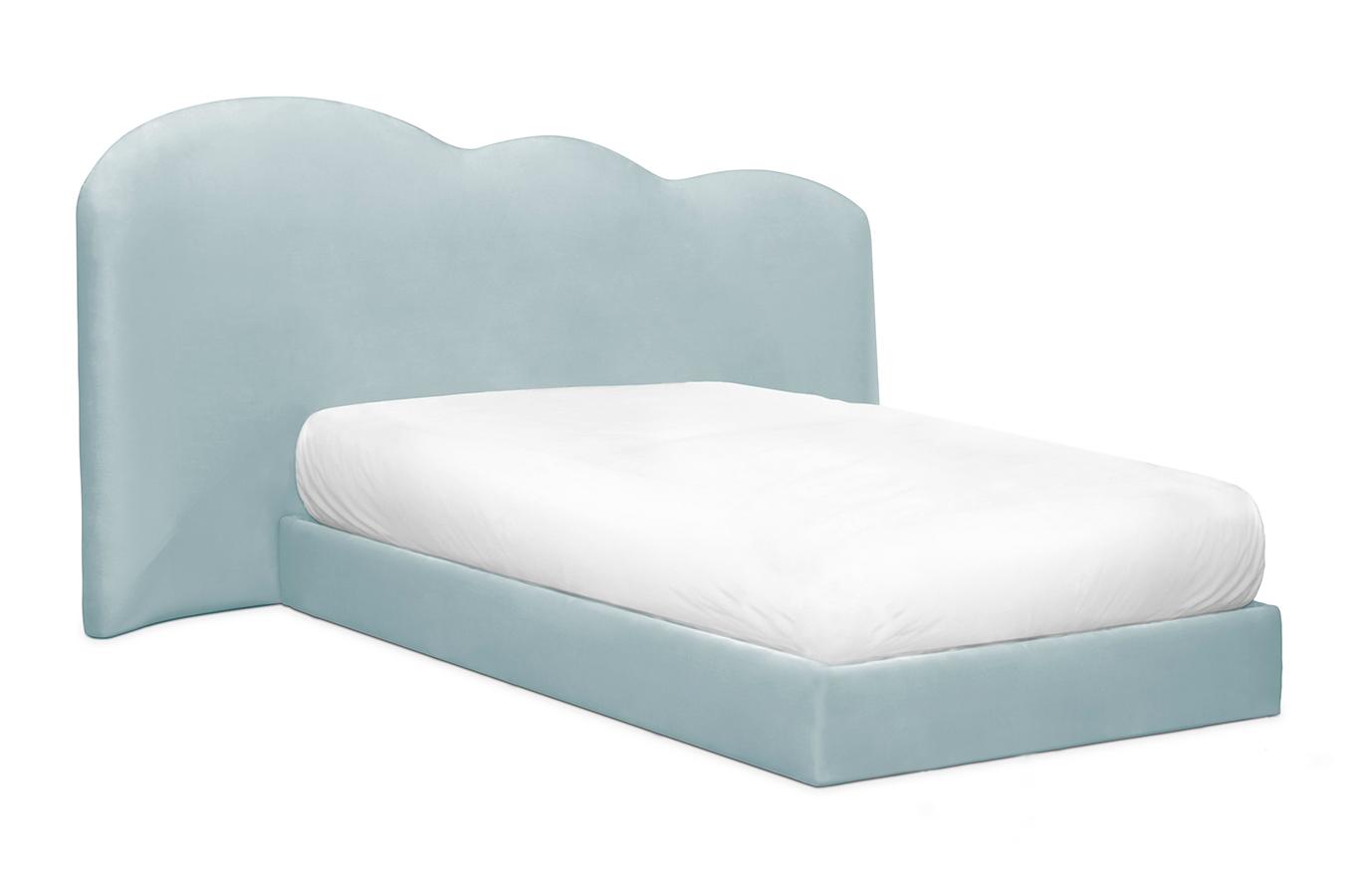 Fluffy Sky Blue Bed