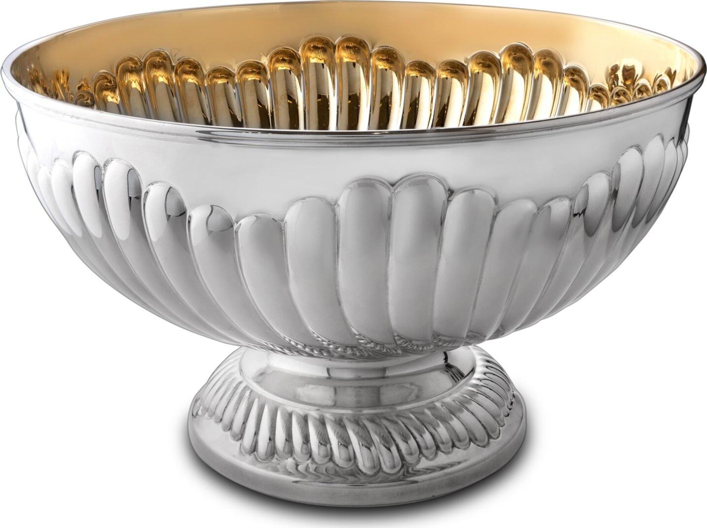 Silver and Gold Round Bowl