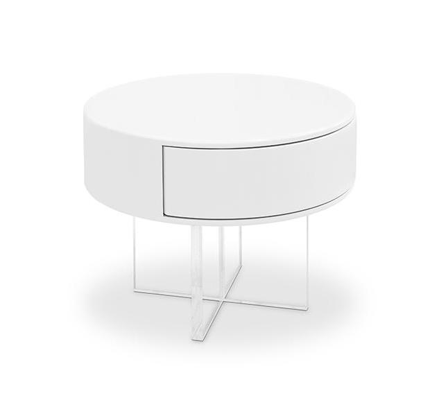 Nimbus White Bedside Table