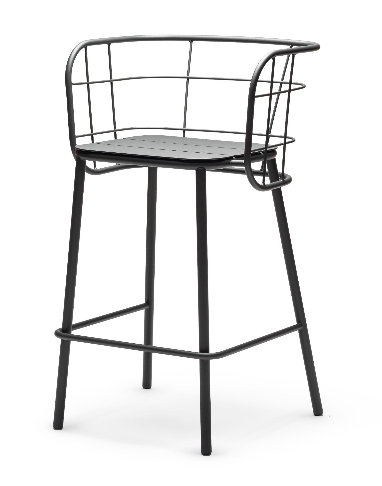 Jujube Anthracite Outdoor Bar Stool
