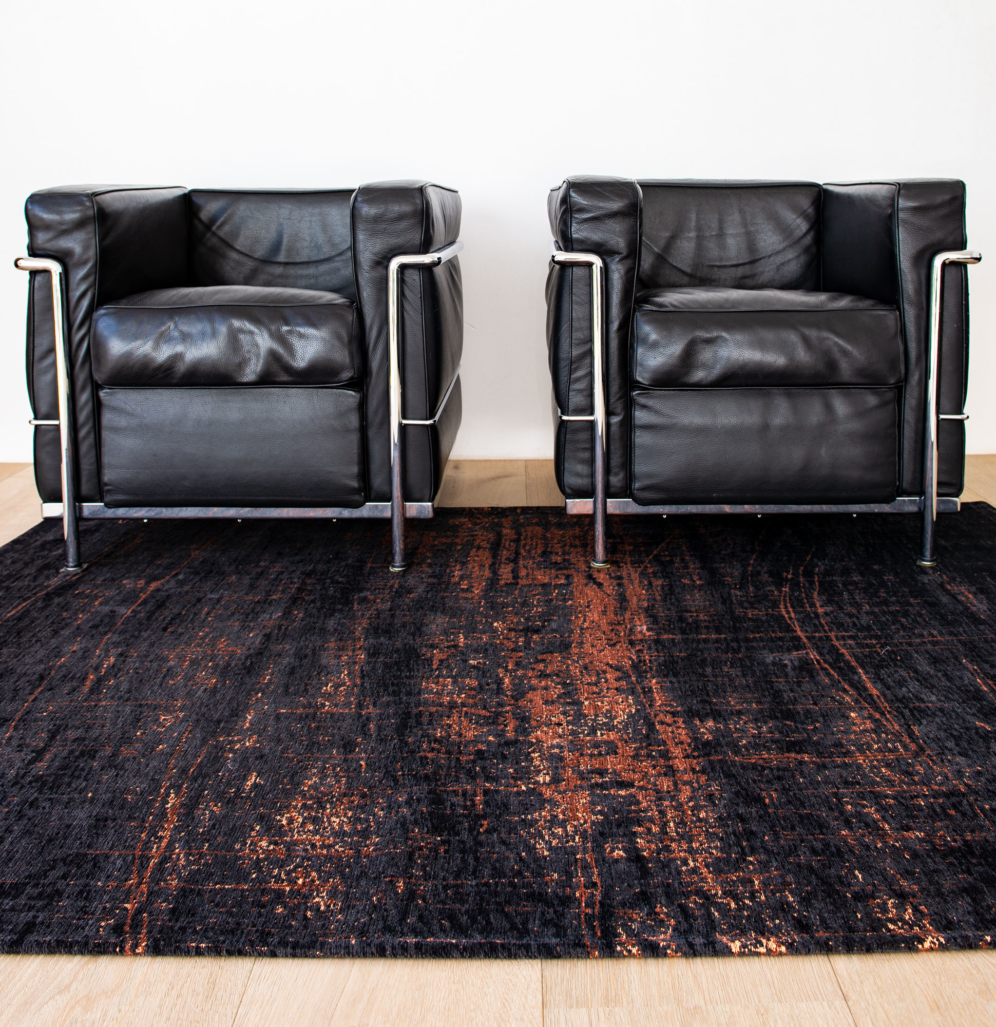 Flatwoven Cotton Rug Soho Copper 8925 ☞ Size: 140 x 200 cm