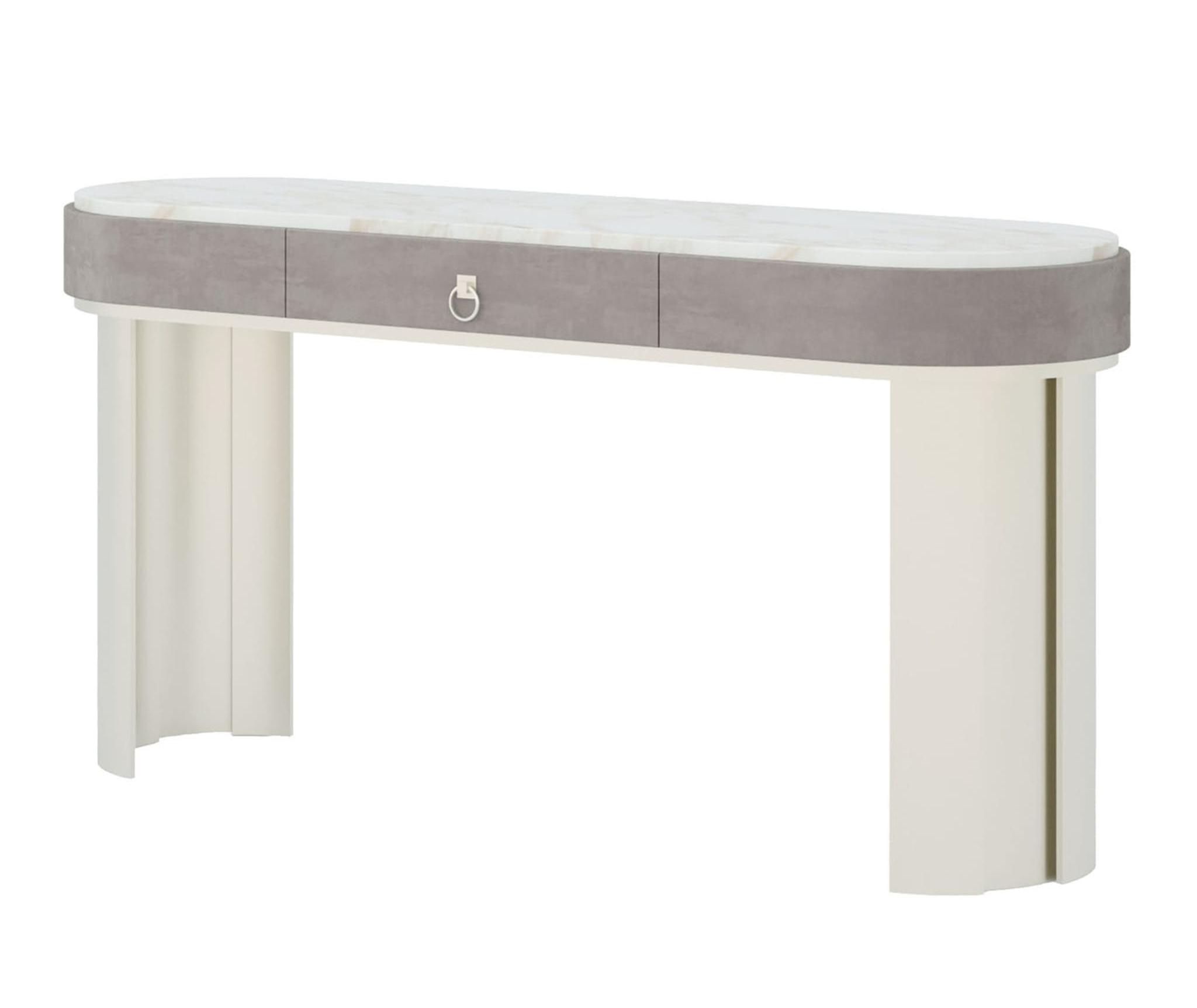 Romeo White/Beige Elegant Console