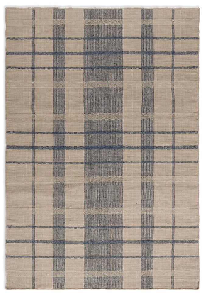 Zona Denim Check Outdoor Rug