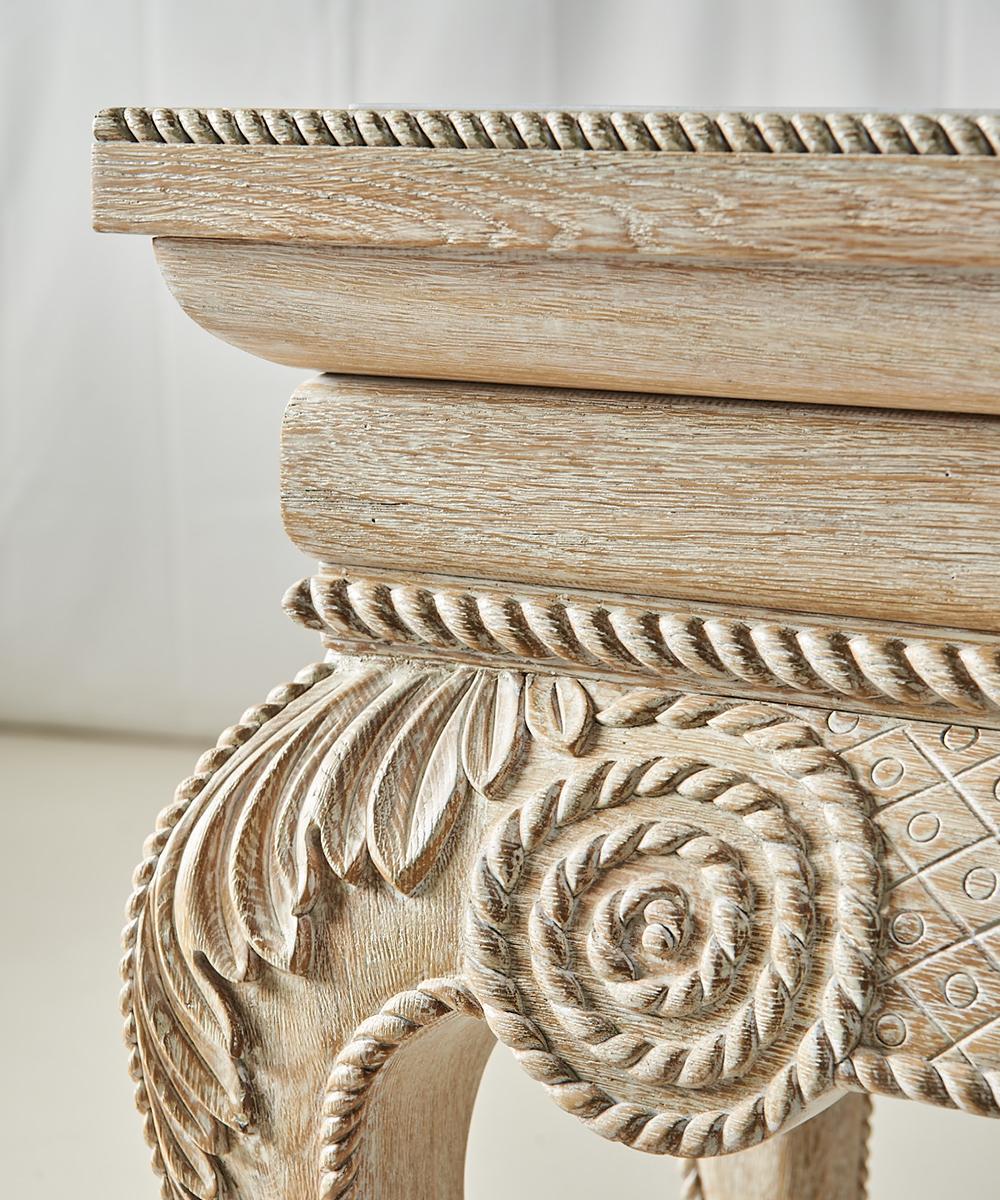 York Mini Console Venetian White Oak