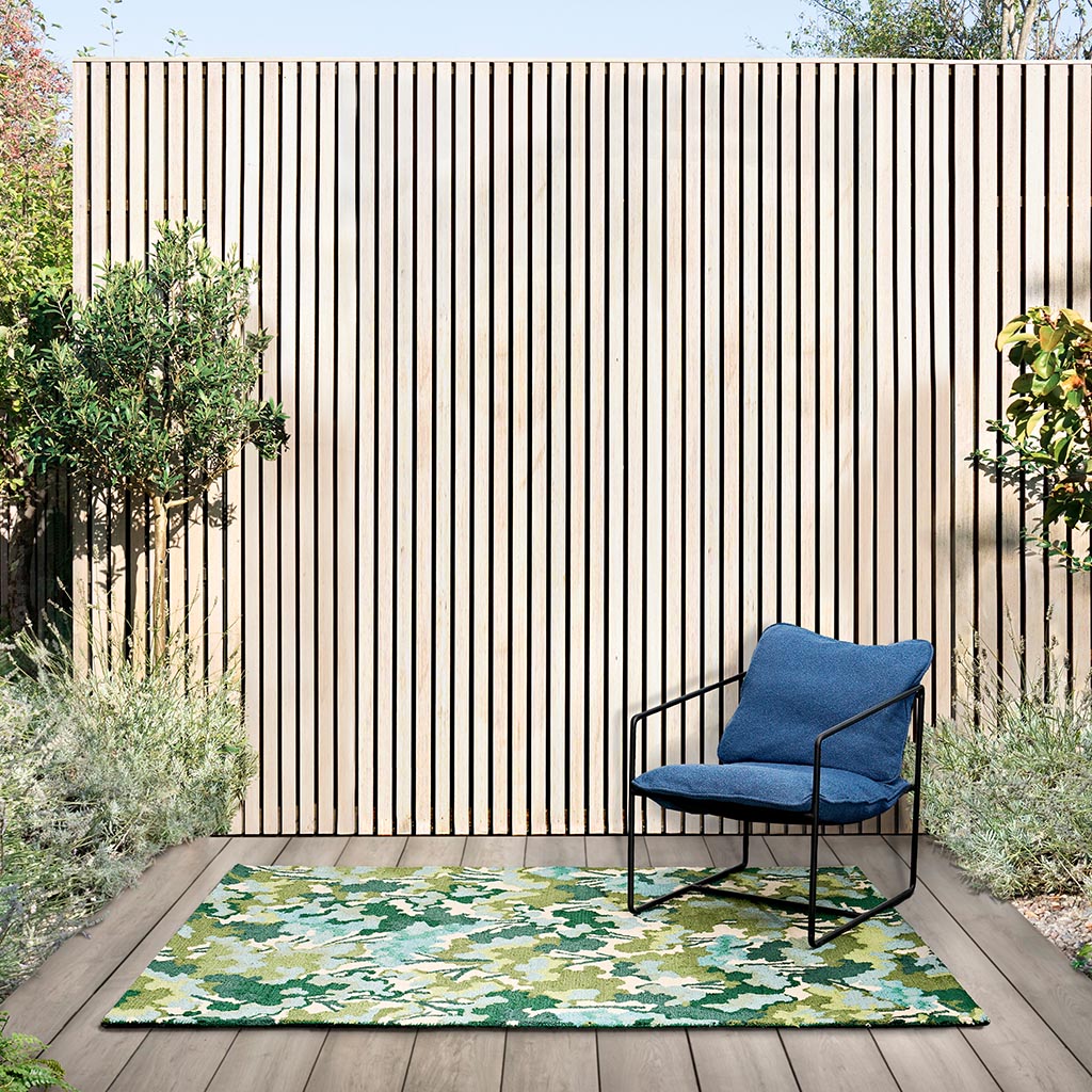 Tree Tops Green Outdoor Rug