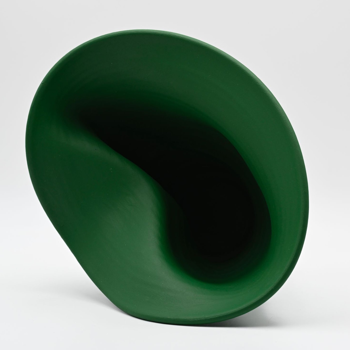 Artisan Vibrance Green Sculpted Vase