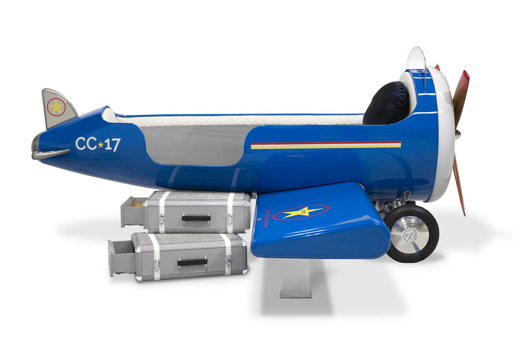 Cloud Glider Blue Plane Bed