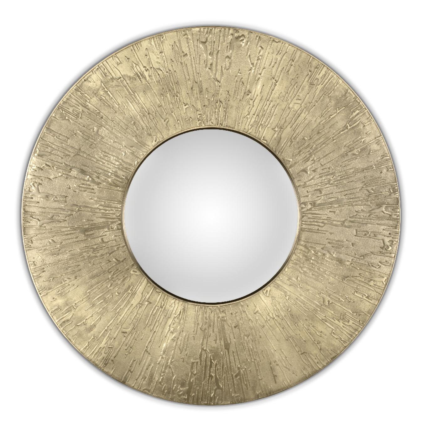 Circular Brass Accent Mirror