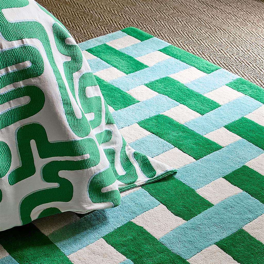 Basket Weave Em/Aquama Rug