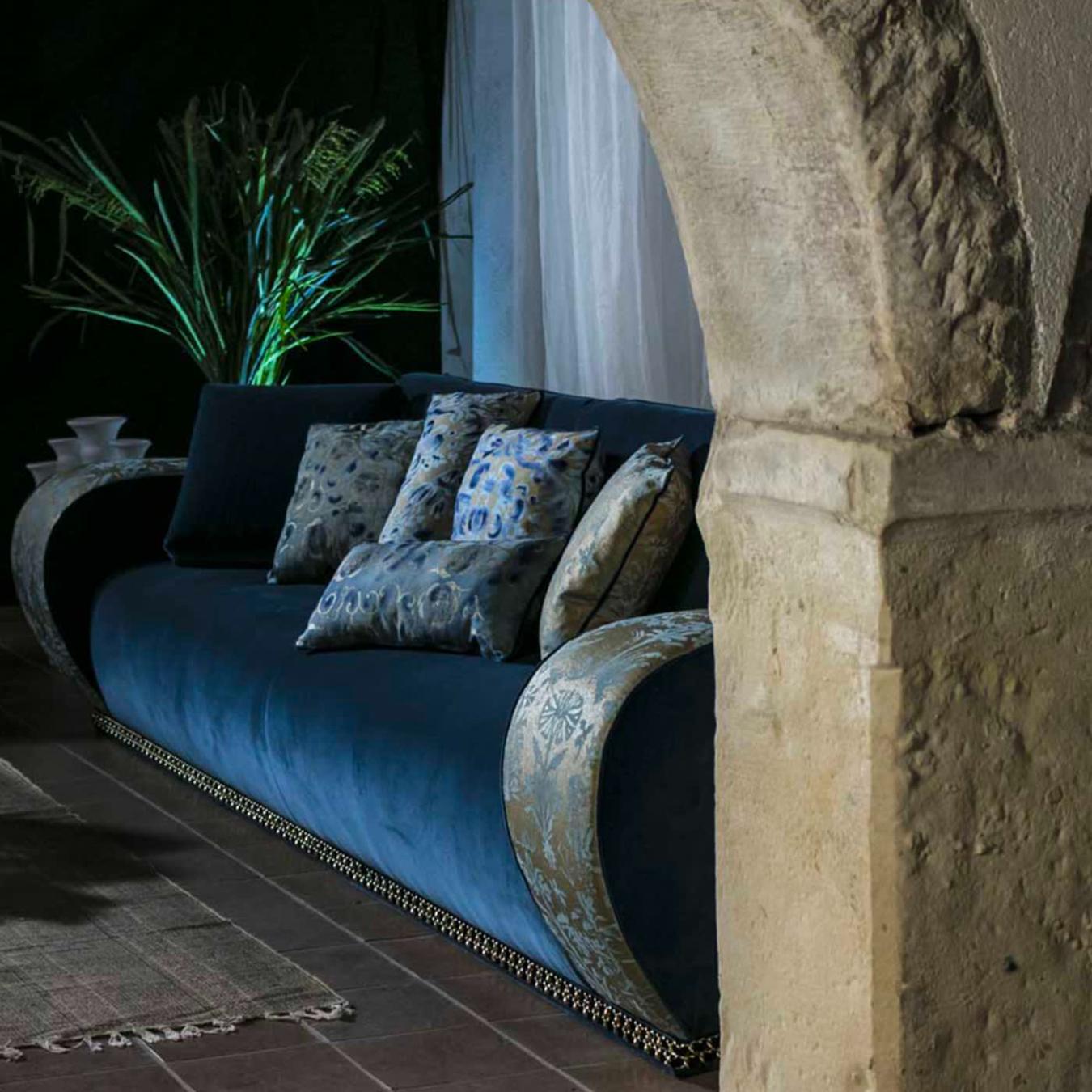 Venezia Sofa in Teal Upholstery
