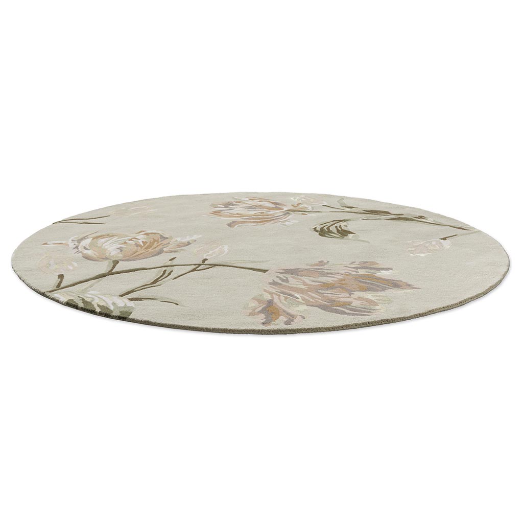 Gosford Natural/Sage Green Round Rug