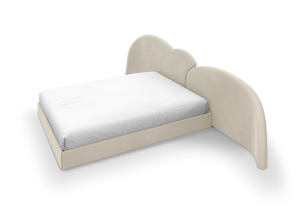 Fluffy Sky 2 Beige Children's Bed