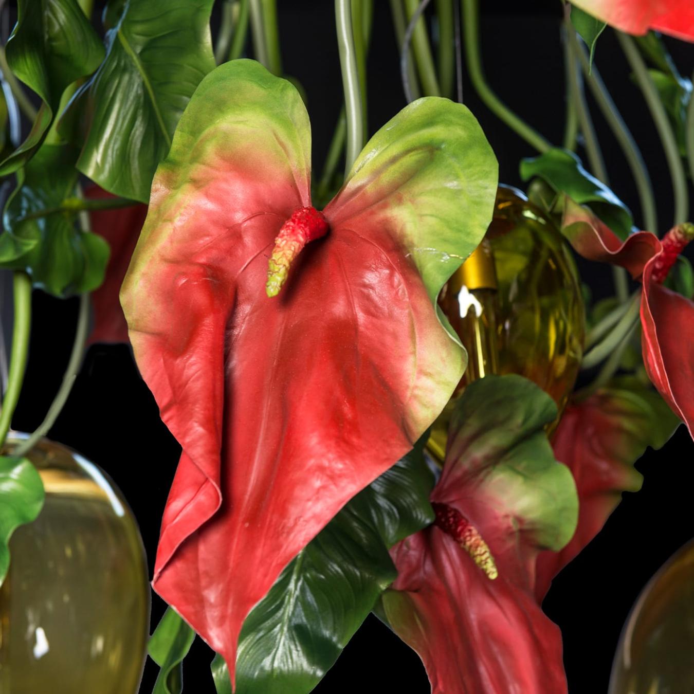 Dark Anthurium Chandelier