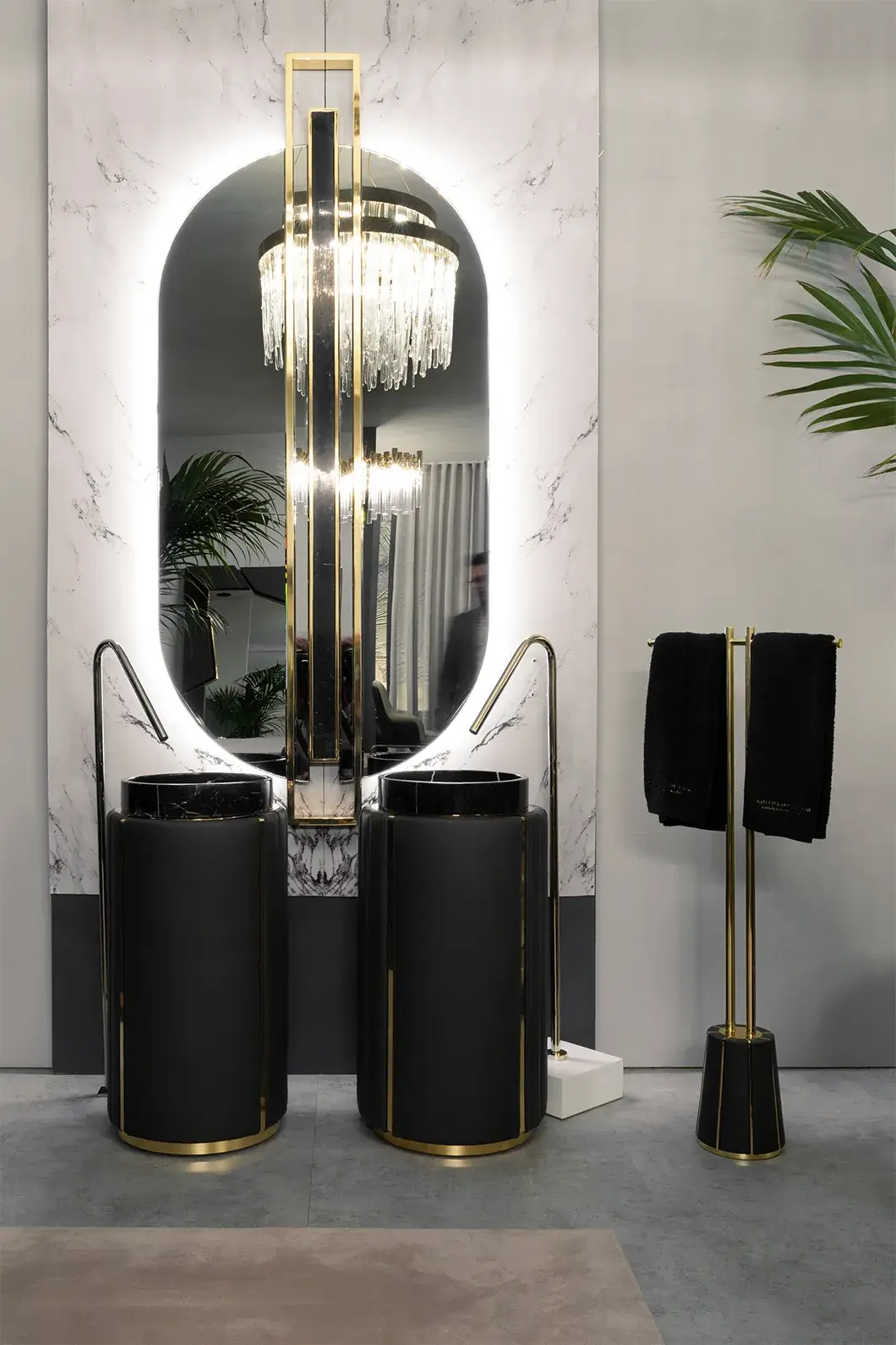 Imperial Black Pedestal Basin