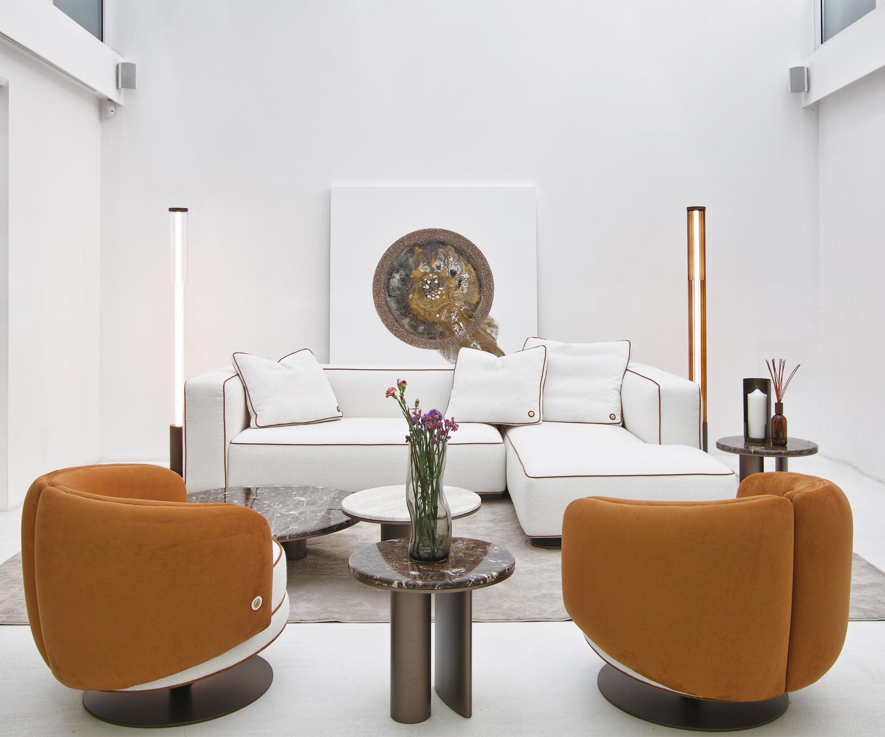 Bon Ton Two-Tone Swivel Chair