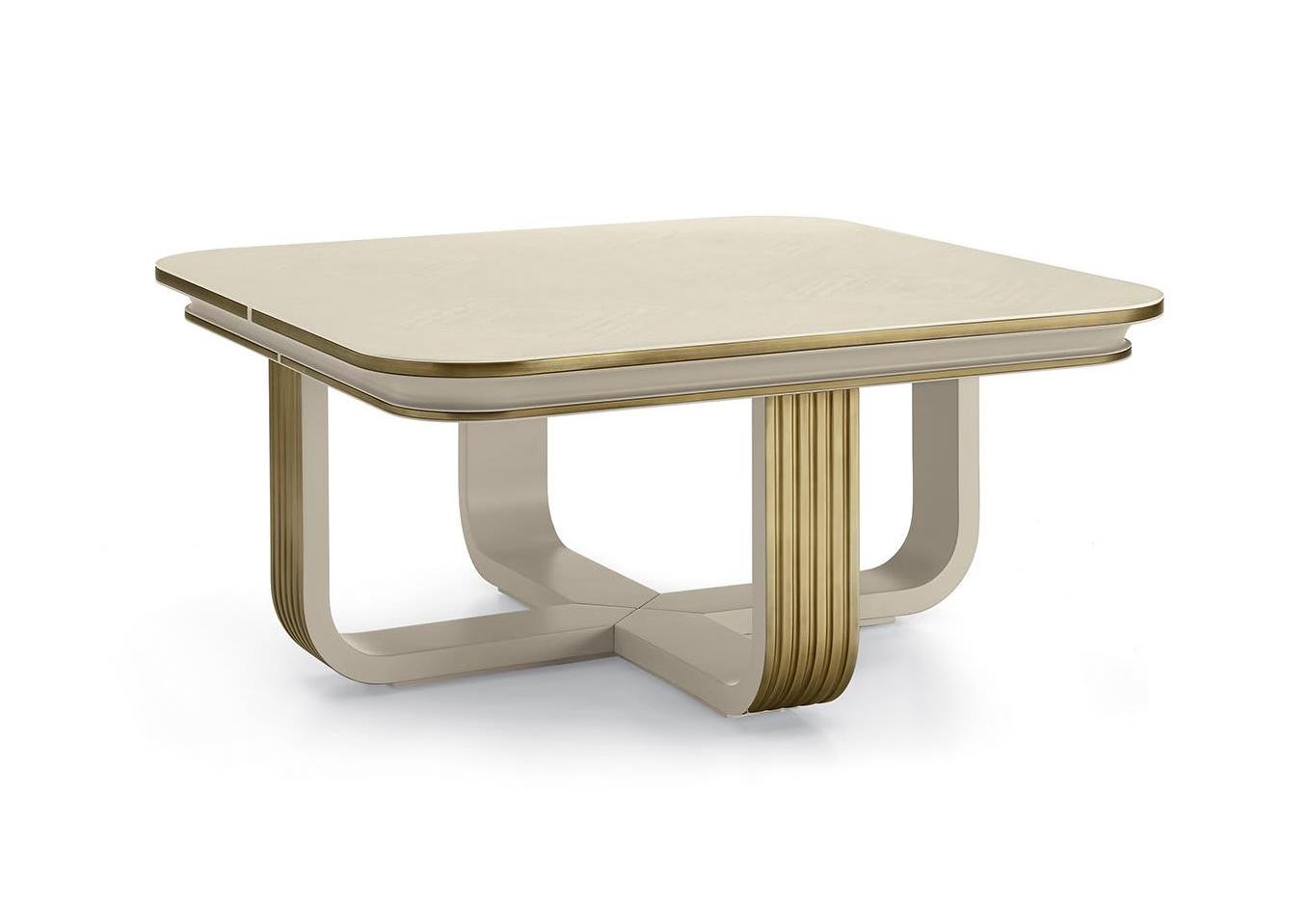 Oliver White and Gold Coffee Table