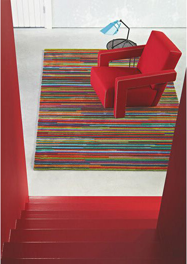Multi Coloured Striped Rug Fusion Avenue