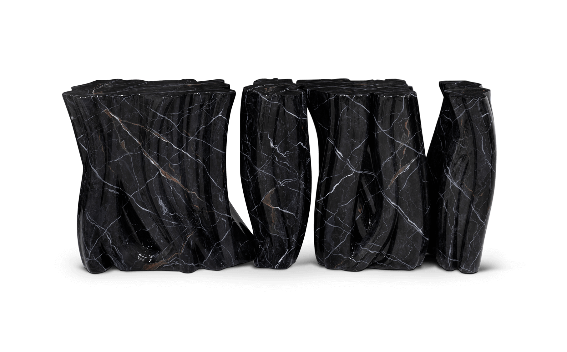 Monochrome Faux-Marble Designer Sideboard
