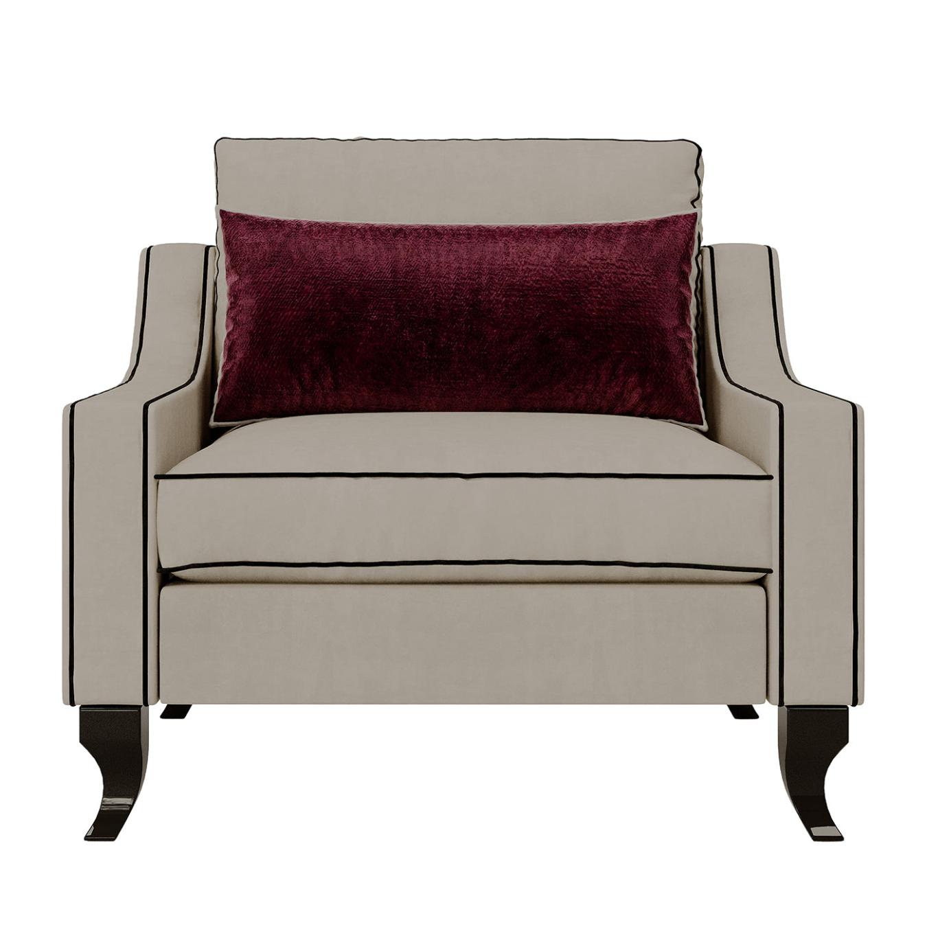 Compact Velvet Armchair