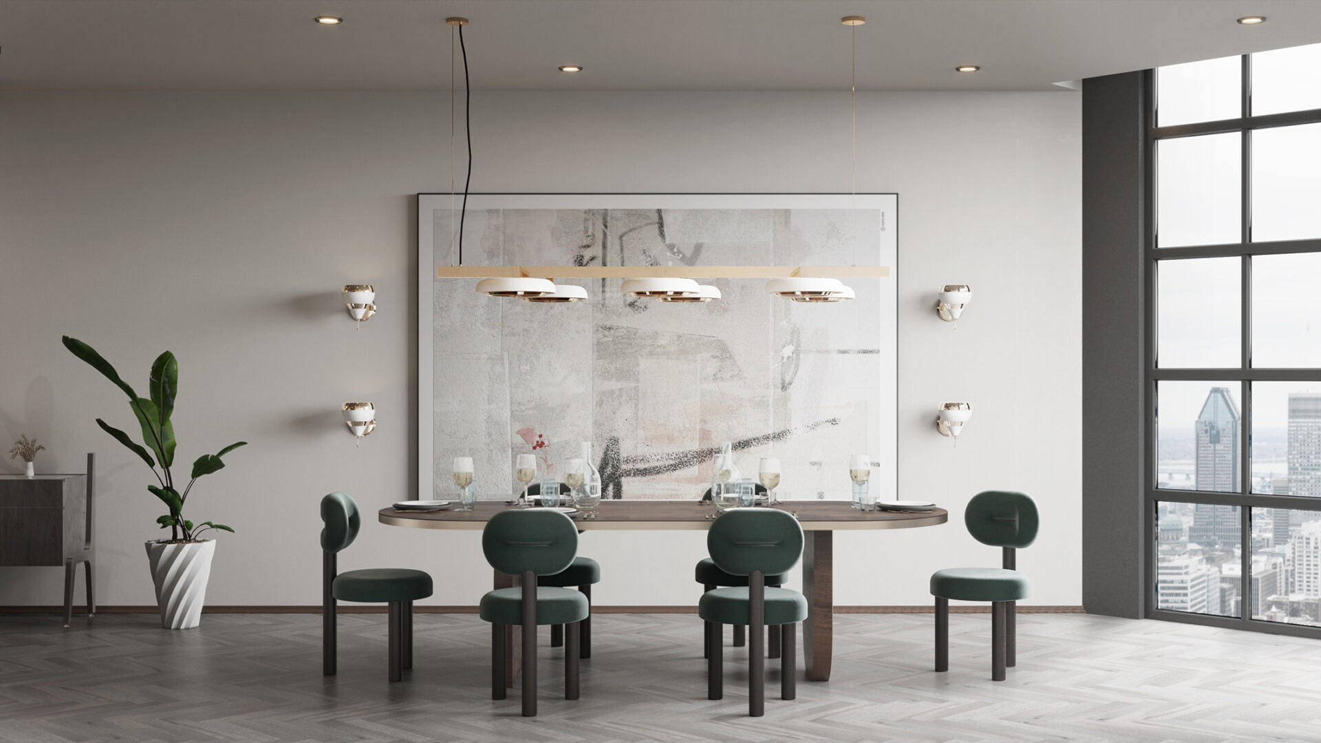 Carter Rectangular Suspension Lamp - 4