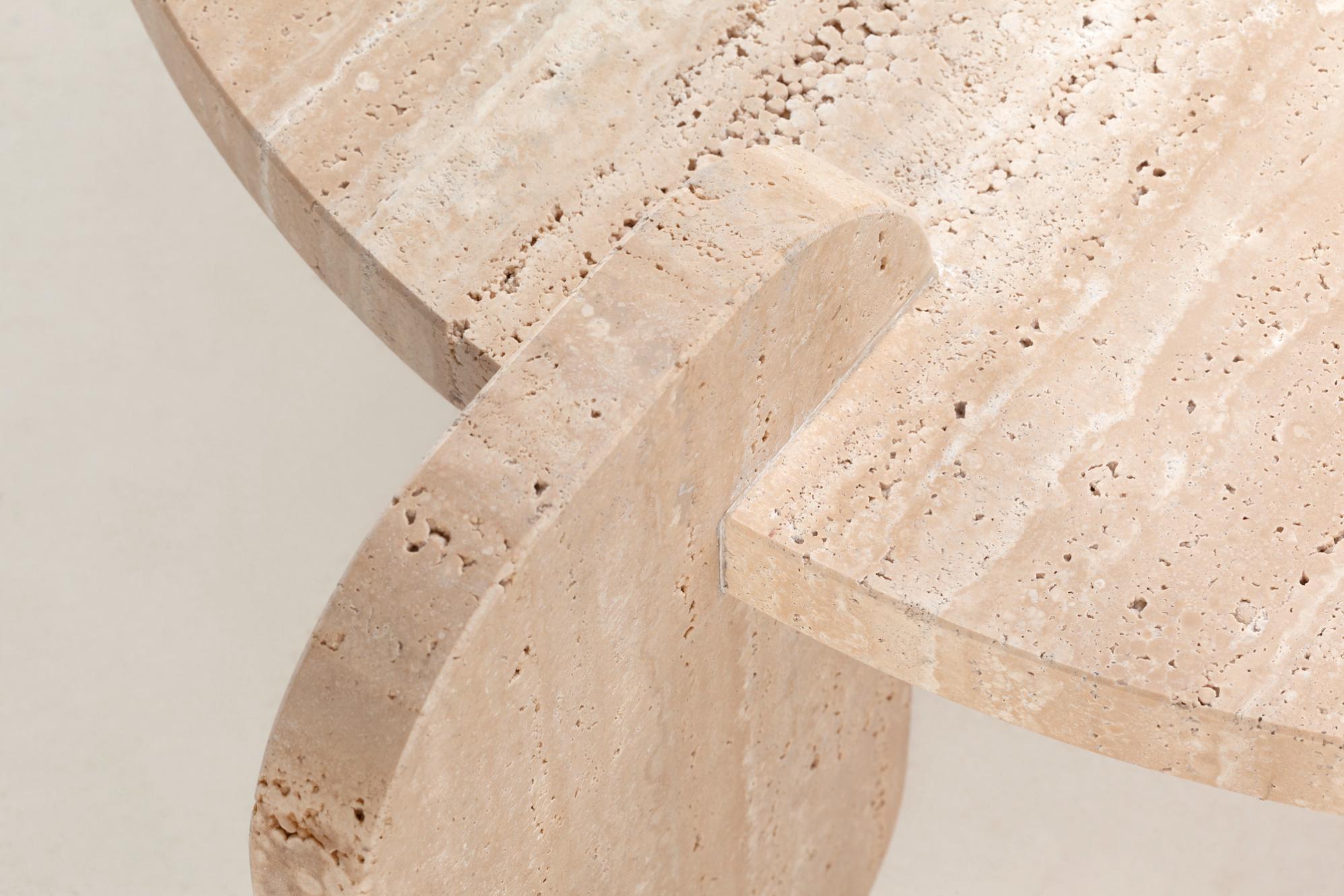 Playing Games Travertine Sculptural Coffee Table