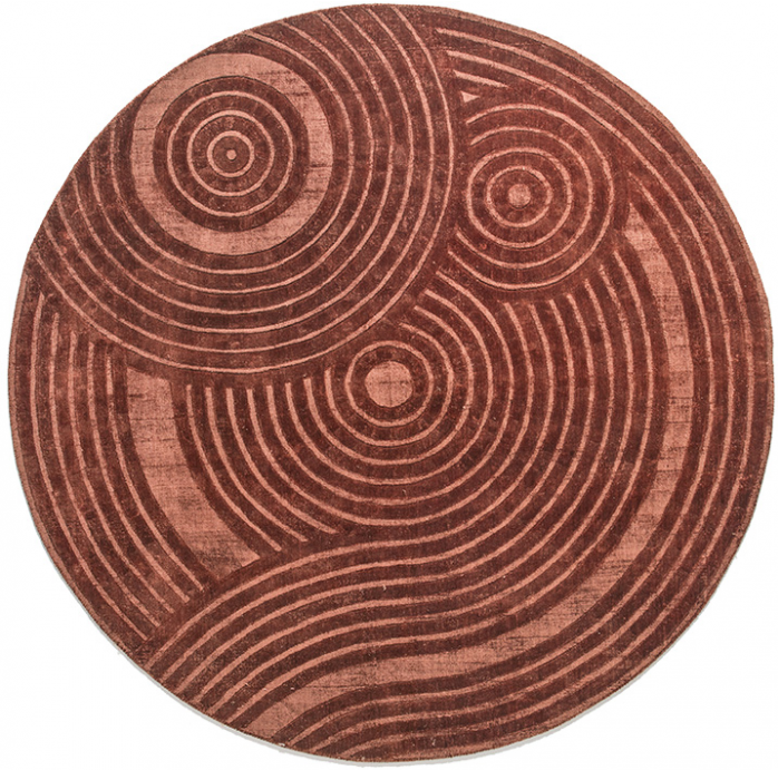 Modern Designer Rust Rug