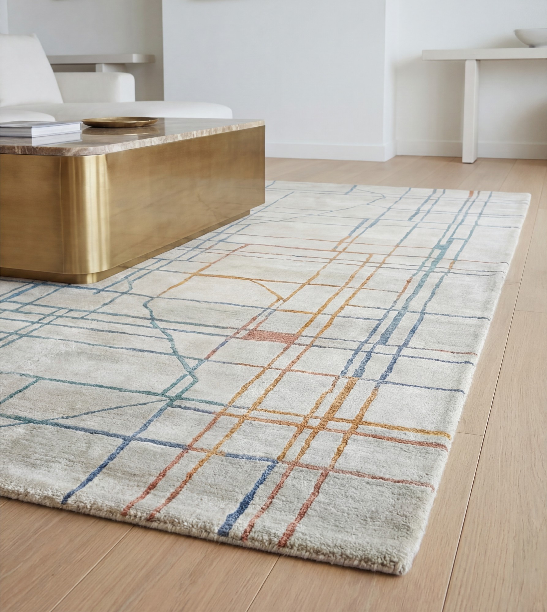 Linen Grid Rug
