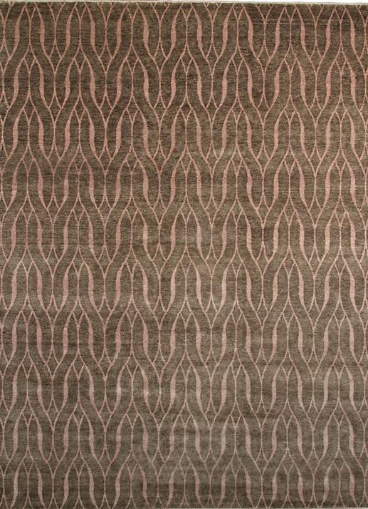 Ikat Hand-Knotted Wool Rug