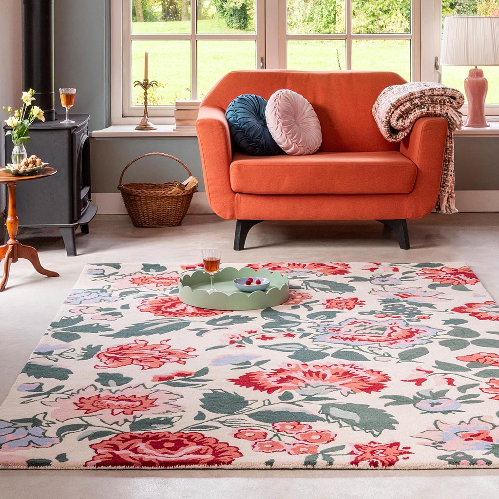 Wendling Floral Poppy Red Rug
