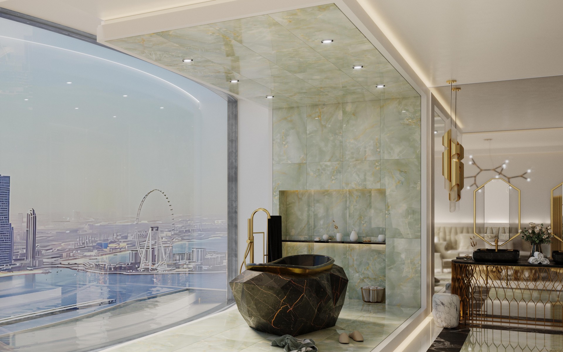Gemstone Faux Marble Bath - 3