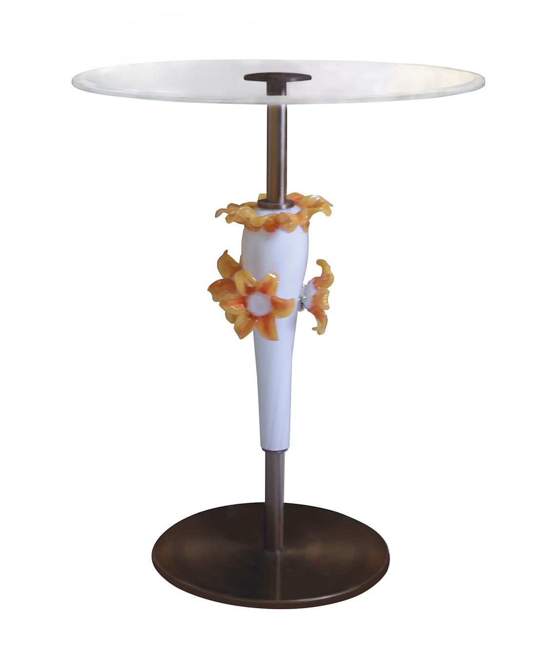 Side Table with Murano Glass Surface