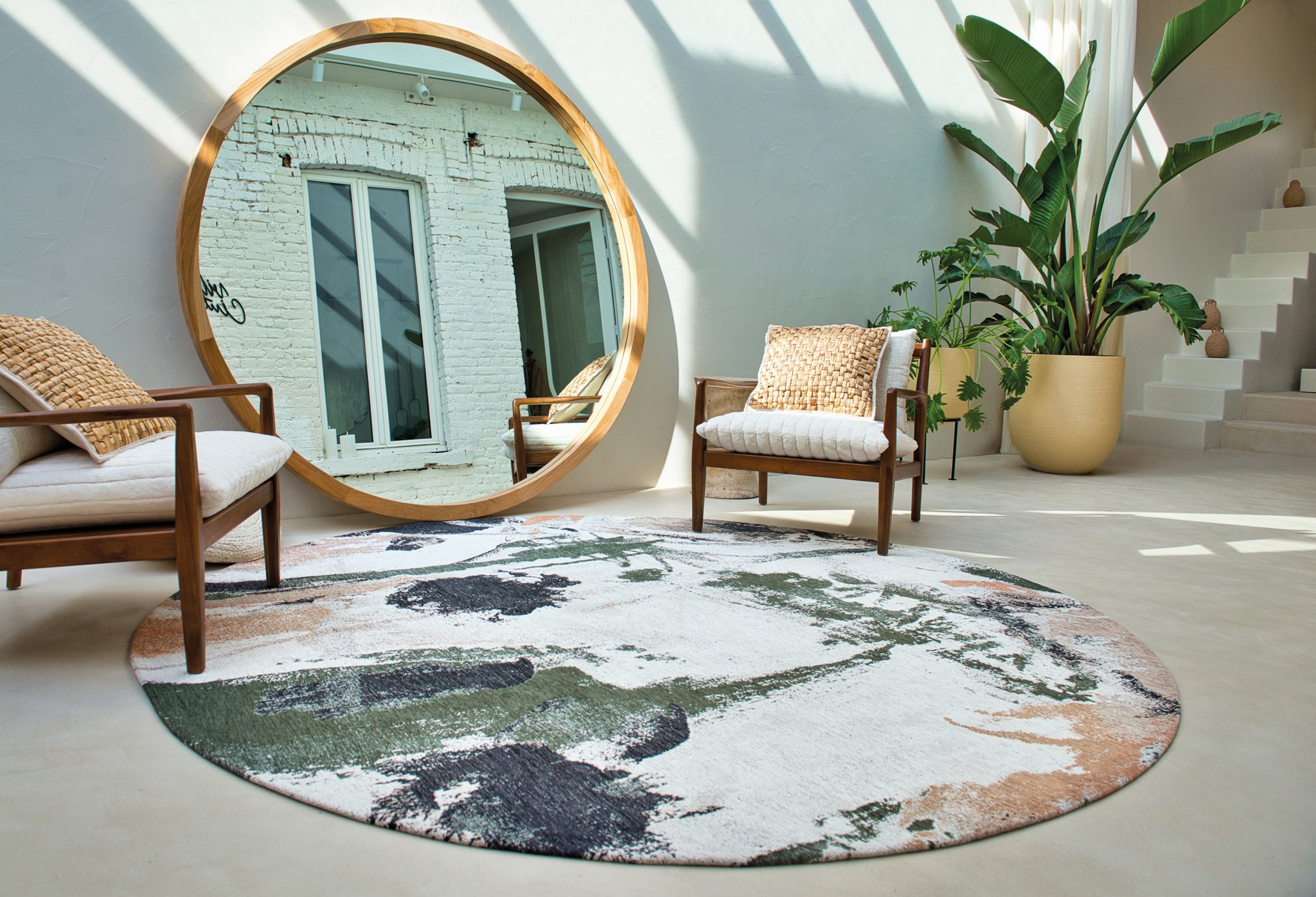 Indian Rice 9393 Round Rug