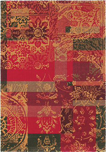 Contemporary Geometric Rug Fusion Balance Red | Size: 250 x 350 cm