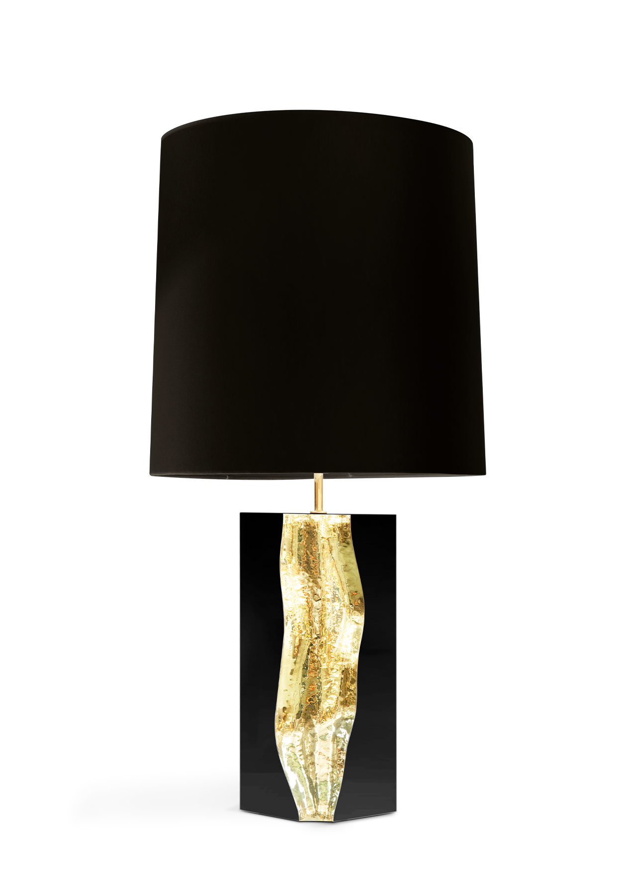 Glacier Black Marble Table Lamp