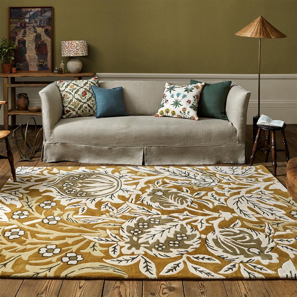 Elmcote Gold 127806 Hand-Tufted Rug