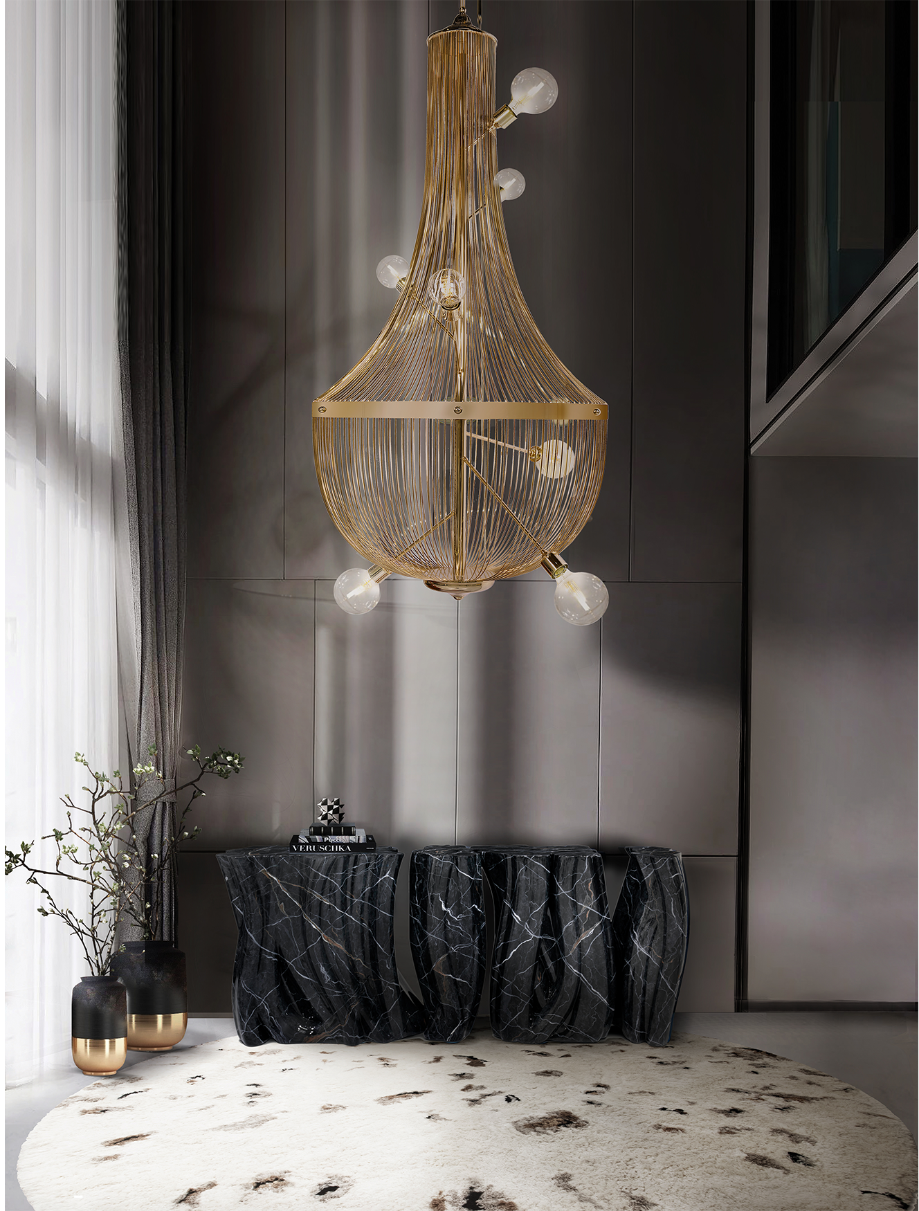 Luxe Contemporary Suspension Light