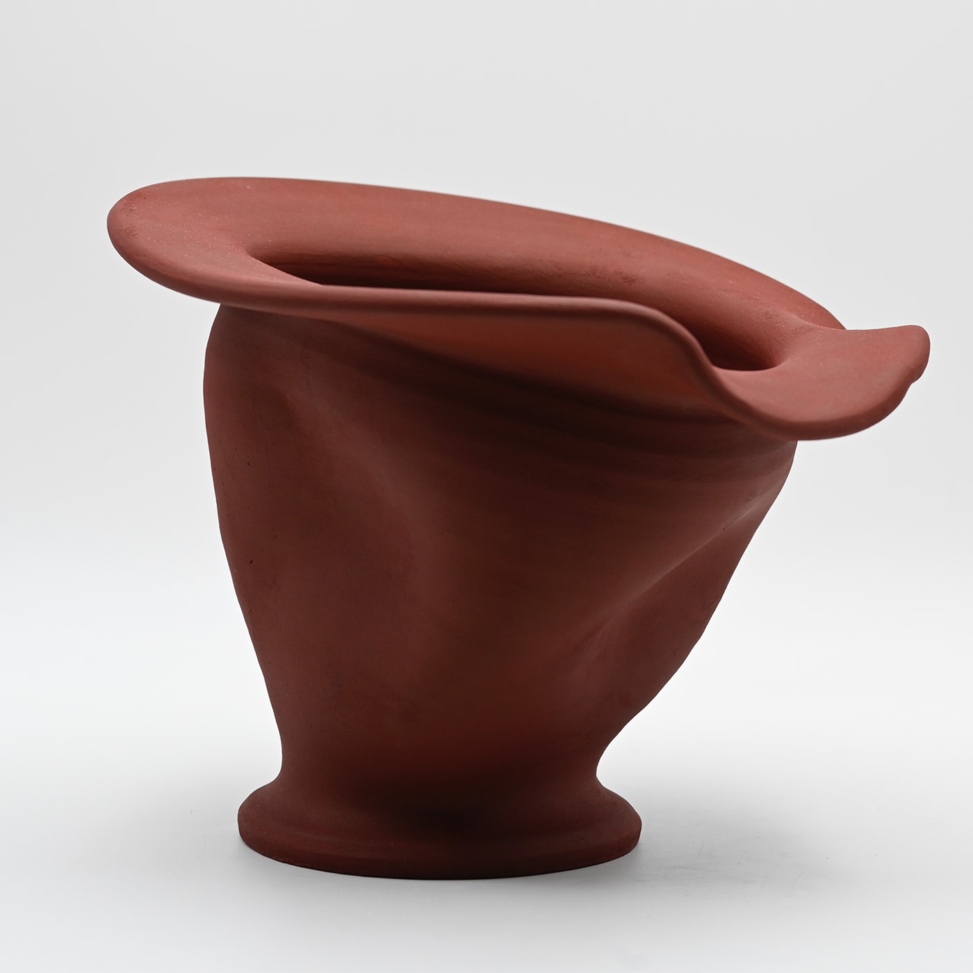 Burgundy Richness Artisan Crafted Vase
