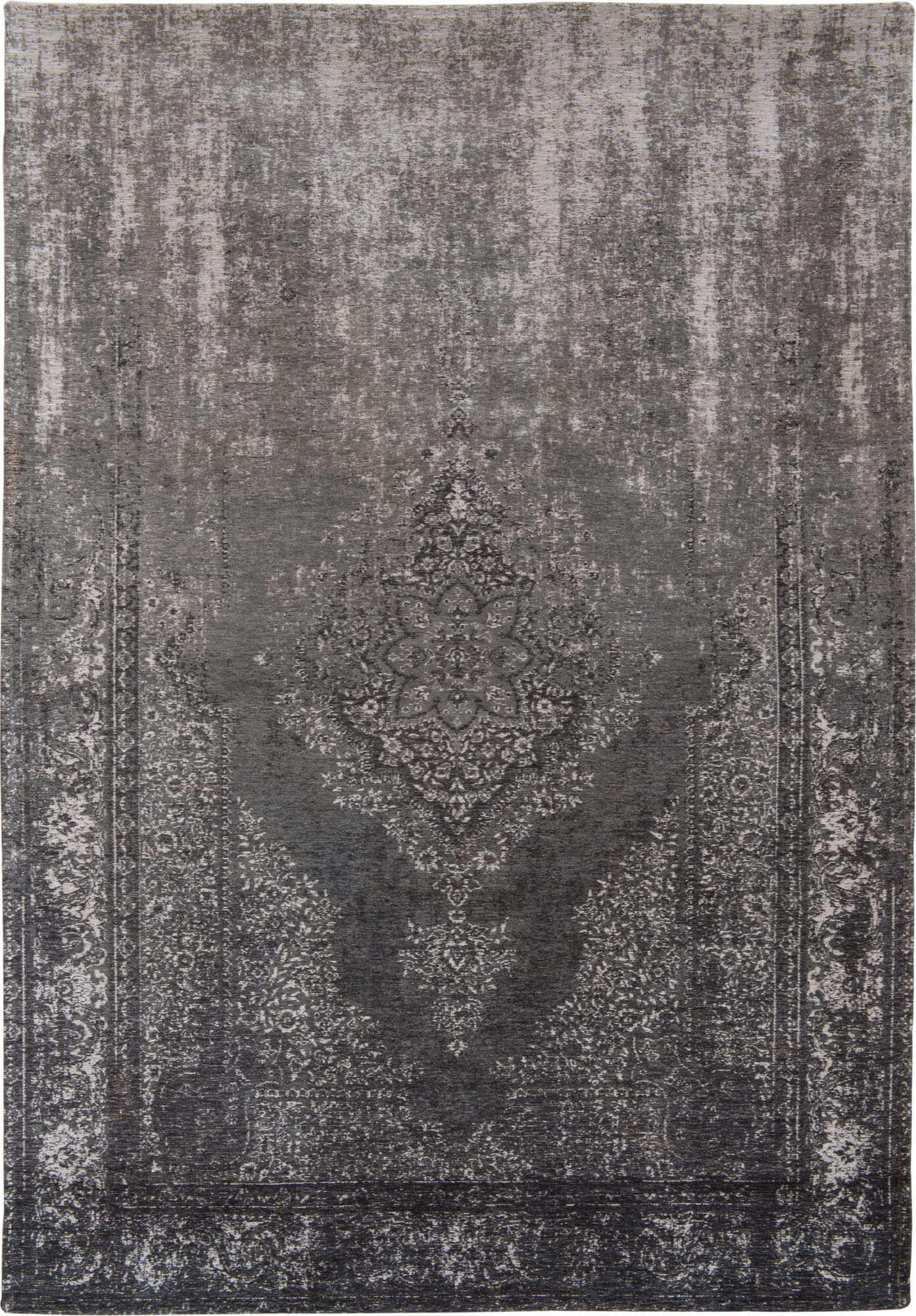 Persian Vintage Style Rug Grey Neutral ☞ Size: 230 x 230 cm